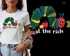 Camiseta Funny Eat The Rich Hungry Caterpillar Dia Mundial do Livro Semana Escolar comprar usado  Enviando para Brazil