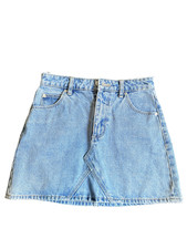 Mini-saia Rollas azul lavagem clara jeans cintura alta linha tamanho 24 AU/Reino Unido 6 EUA 2 comprar usado  Enviando para Brazil