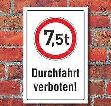 Schild durchfahrt verboten gebraucht kaufen  Bad Driburg