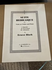 Bloch Suite Hebraico Viola e Piano Partituras Schirmer 050286080, usado comprar usado  Enviando para Brazil