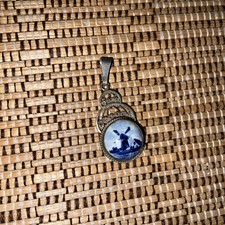 Vtg pendant delft for sale  Odenton