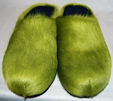 NOVO -GRINCH- Chinelos/Sapatos de Pele Verde Designer Italiano MARNI - US$ 800! comprar usado  Enviando para Brazil