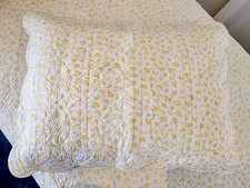 Conjunto de roupa de cama infantil Pottery Barn duplo amarelo rosa floral colcha lençóis fronha travesseiro comprar usado  Enviando para Brazil