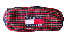 Bolsa de higiene Tommy Hilfiger bandeira vermelha bolsa lápis zíper xadrez vermelha 9,5" de comprimento, usado comprar usado  Enviando para Brazil