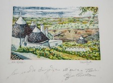 Litografia colorata walter usato  Putignano