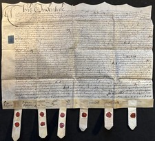 1697 indentured deed for sale  BEDFORD