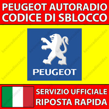 Peugeot radio codice usato  Roma