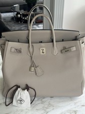 Original Hermès Hermes Birkin 40 Togo Gris Tourterelle Top Zustand mit Rechnung  na sprzedaż  Wysyłka do Poland