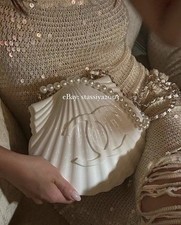 Rara Bolsa Chanel VIP Limitada Cor Branca Concha de Pérola, usado comprar usado  Enviando para Brazil