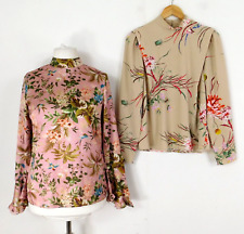 Floral satin blouse for sale  RYDE