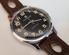 JUNGHANS QUARTZ OVERSIZE 37MM  DIAL MILITARY from 80' vintage !!! comprar usado  Enviando para Brazil