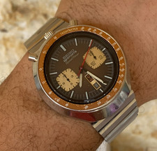 Vintage Seiko 5 esportes Speedtimer Bullhead relógio cronógrafo automático 6138-0040, usado comprar usado  Enviando para Brazil