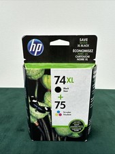 Novo combo de cartucho de tinta HP 74XL preto e tricolor 75 expirado FEV 2018 FABRICANTE DE EQUIPAMENTO ORIGINAL comprar usado  Enviando para Brazil