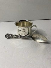 Copo de bebê e colher lembrança com monograma de bebê comprar usado  Enviando para Brazil