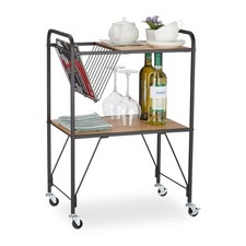 Wózek do serwowania Relaxdays czarny naturalny 75x50x33cm nowoczesne drewno na sprzedaż Wózek do serwowania Relaxdays czarny naturalny 75x50x33cm nowoczesne drewno na sprzedaż  PL