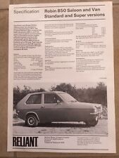 Reliant robin 850 for sale  WEYMOUTH
