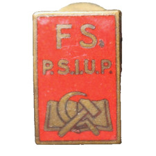 DISTINTIVI POLITICI FS. P.S.I.U.P. ORIGINALE 1946 SMALTI SINDACATO FERROVIERI, usado comprar usado  Enviando para Brazil