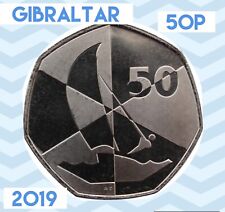 Gibraltar 🇬🇮 Moeda 50p pence 2019 Island Games Commonwealth barco vela comprar usado  Enviando para Brazil