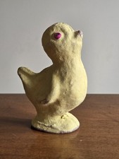 Decoração de boneco vintage de papel machê amarelo galinha 4" comprar usado  Enviando para Brazil