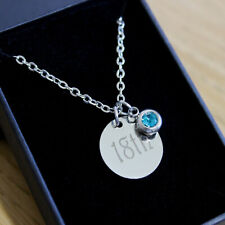 Birthstone necklace engraved for sale  WARRINGTON