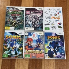 Lote de pacotes de jogos para Nintendo Wii x6 Sonic Colours Unleashed Ninja Turtles LEGO Play comprar usado  Enviando para Brazil
