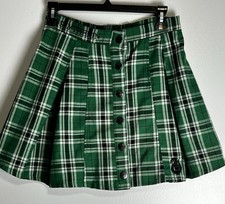 Mini-saia plissada flare verde azul xadrez Harry Potter Sonserina pequena comprar usado  Enviando para Brazil