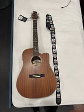 Stagg de guitarra acústica de seis cordas com alça e palheta de guitarra comprar usado  Enviando para Brazil