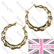gold bamboo earrings for sale  CHESTERFIELD