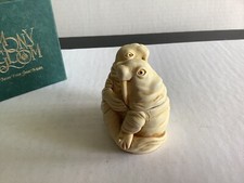 Caixa de bugigangas Harmony Kingdom duas morsas "Love Seat" - Feita na Inglaterra 1994 comprar usado  Enviando para Brazil