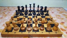 Antigo Conjunto de Xadrez "Khalturin" Vintage Madeira URSS Soviética comprar usado  Enviando para Brazil