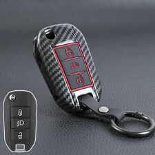 Capa chave carbono capa para Peugeot 208 2008 308 3008 508 para Citroen C3 C4 comprar usado  Enviando para Brazil