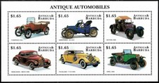 Antigua 1998 - Carros antigos - Folha de 6 selos - Scott #2172 - MNH comprar usado  Enviando para Brazil