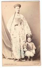 SIDESHOW CDV CHANG THE CHINESE GIGANTES + DWARF London Stereoscopic Company c1870 comprar usado  Enviando para Brazil