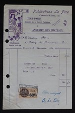 Facture 1930 paris d'occasion  Nantes-