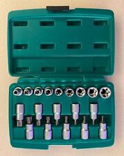 Genuíno 19 peças TORX soquete de broca estriada e kit de ferramentas driver com caixa de armazenamento *QUALIDADE* comprar usado  Enviando para Brazil