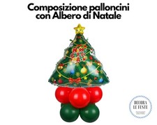 Centrotavola natale palloncini usato  Roma
