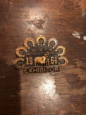 Insignia de expositor Houston Livestock Show Rodeo 1964 segunda mano  Embacar hacia Mexico