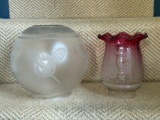 Antique etched cranberry for sale  ROMFORD