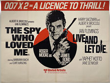 JAMES BOND X 2 NOTA DUPLA/COMBI PÔSTERES QUAD ORIGINAIS REINO UNIDO 30 X 40"" comprar usado  Enviando para Brazil