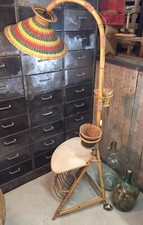 Lampadaire rotin scoubidou d'occasion  Thumeries