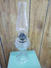 Antigo 17" Lâmpada a Óleo Banner Waterbury Pedestal de Vidro Pé Vidro Prensado Margarida Sol  comprar usado  Enviando para Brazil