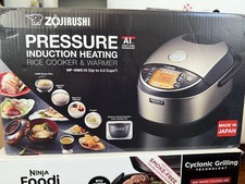 Panela de arroz Zojirushi 5,5 xícaras aquecimento por indução de pressão - Aço inoxidável preto comprar usado  Enviando para Brazil
