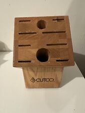 Bloque de cuchillos de madera CUTCO 10 ranuras hecho en EE. UU. 8 ranuras para cuchillos + 2 ranuras adicionales , usado segunda mano  Embacar hacia Argentina