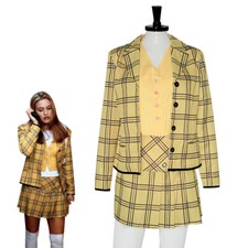 Cosplay sem noção Cher Horowitz vestido xadrez amarelo uniforme escolar ternos de Halloween comprar usado Cosplay sem noção Cher Horowitz vestido xadrez amarelo uniforme escolar ternos de Halloween comprar usado  Enviando para Brazil