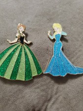 PIN FANTASIA DISNEY DESIGNER BELEZAS FROZEN ANNA E ELSA GLITTER LE 50 comprar usado  Enviando para Brazil