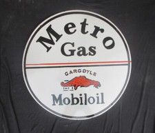 Usado, Placa de metal esmalte gás porcelana metro tamanho 30 polegadas redonda comprar usado  Enviando para Brazil