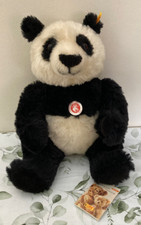 Usado, Vintage Steiff Mohair Panda Bear Siro Alemanha com Etiquetas e Botão EAN 060144 comprar usado  Enviando para Brazil
