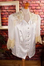 Vintage bluse weiß gebraucht kaufen  Berlin