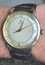 Cal. de para-choque 1950 Omega AUTOMÁTICO 351 MOSTRADOR ORIGINAL FOLHEADO A OURO 14K suíço, usado comprar usado  Enviando para Brazil