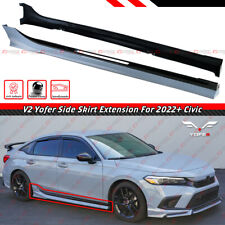 Para 2022-2025 Honda Civic Yofer V2 cinza sônico preto extensão de saia lateral de 2 tons comprar usado  Enviando para Brazil